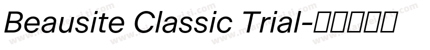 Beausite Classic Trial字体转换